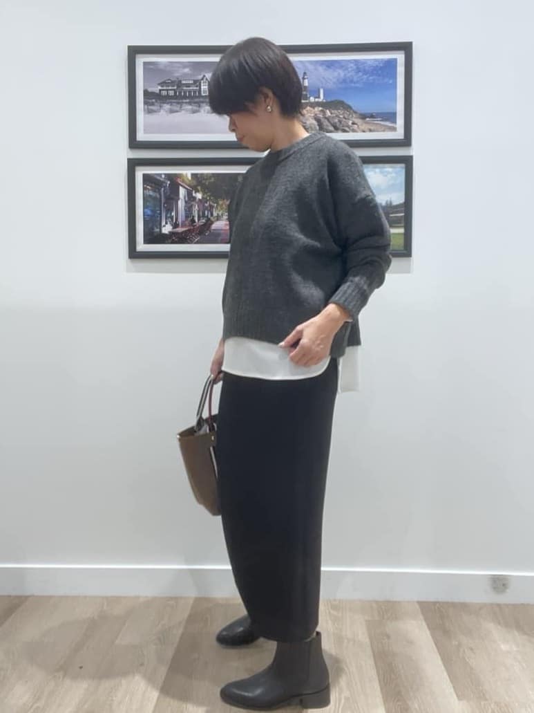 Naoさんの「Dessin｜【洗える】クルーネックワイドニット」を使ったコーディネート