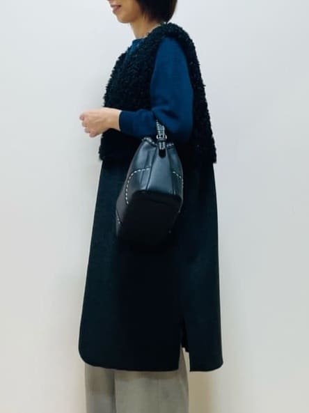 Riiさんの「Reflect｜【選べる8色／スカートにもパンツにも◎】ウール混ボートネックニット」を使ったコーディネート