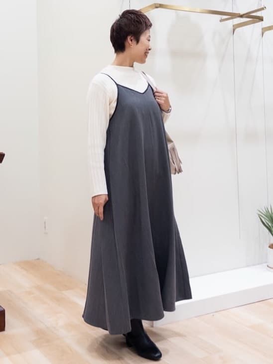 シュウコさんの「grove｜【毛玉軽減／洗える】ミニケーブルニット」を使ったコーディネート
