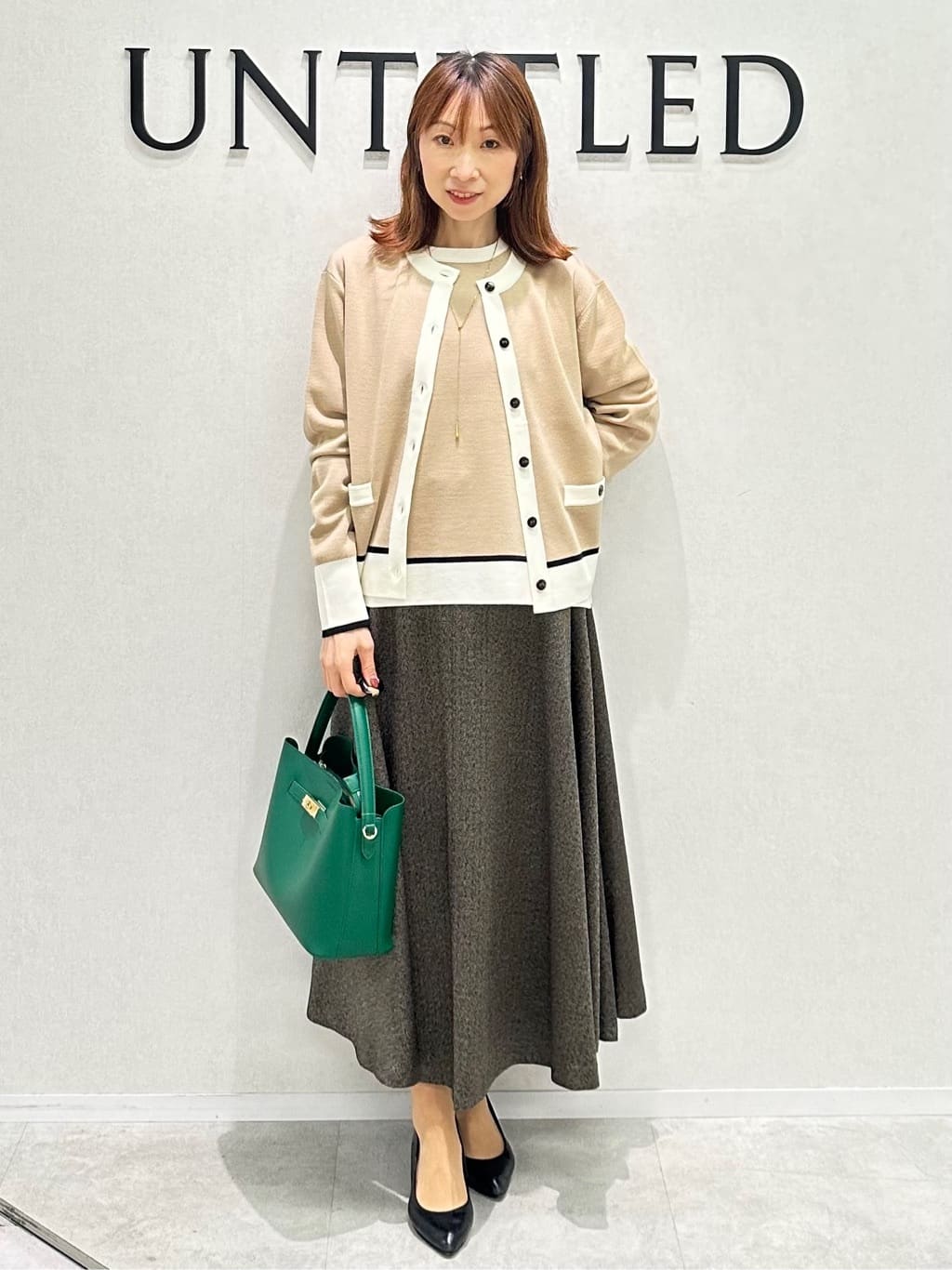 Miwaさんの「UNTITLED｜【アンサンブル可/洗える】ウールミラノリブニット」を使ったコーディネート