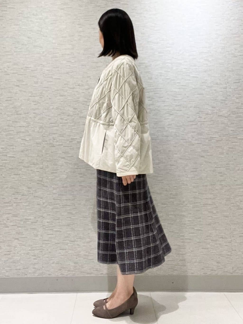 marikoさんの「Reflect｜【気軽な羽織に◎】中綿キルティングショートコート」を使ったコーディネート