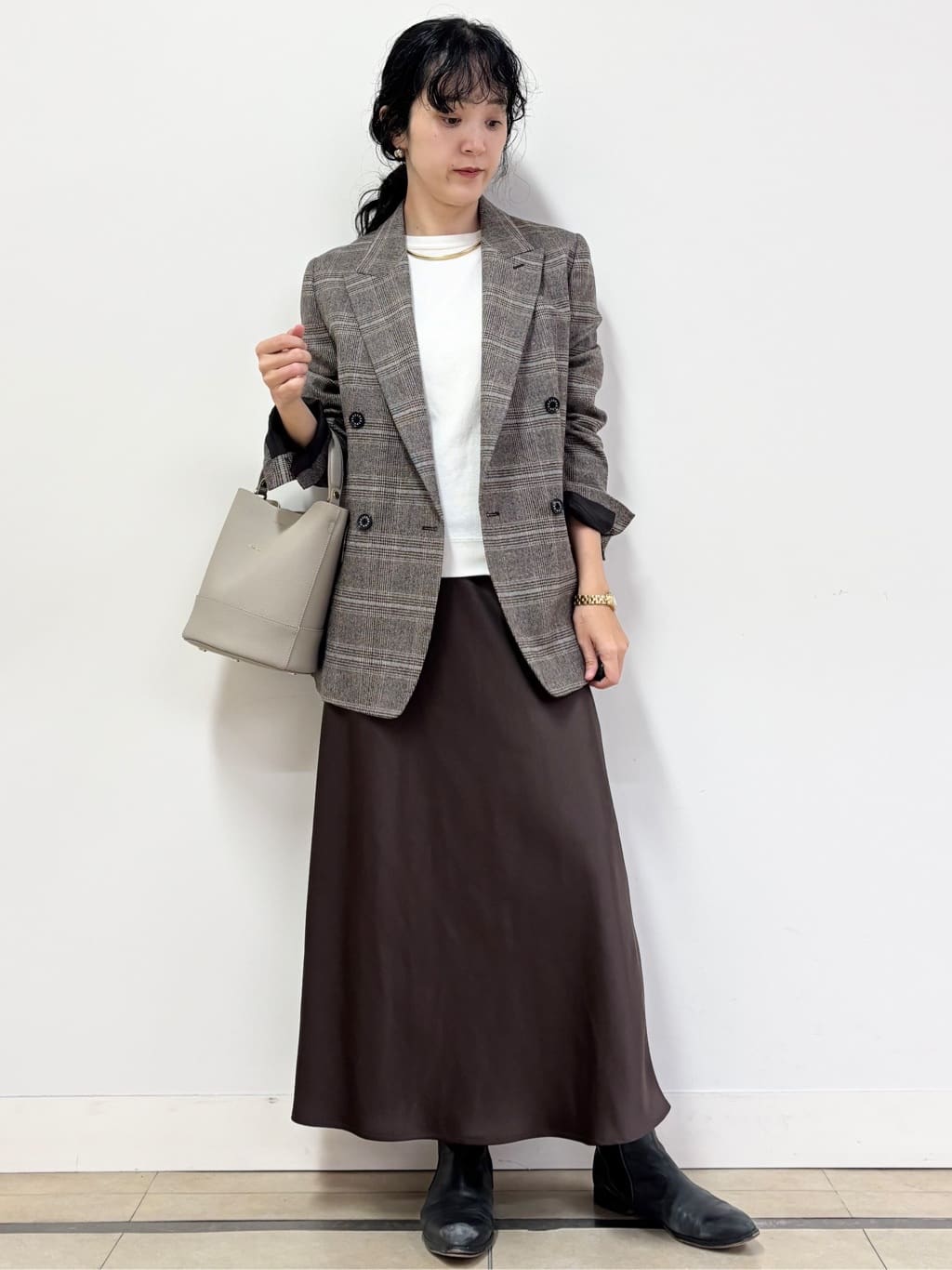 YOKOTAさんの「DRESSTERIOR｜◆サキソニーグレンチェックジャケット」を使ったコーディネート
