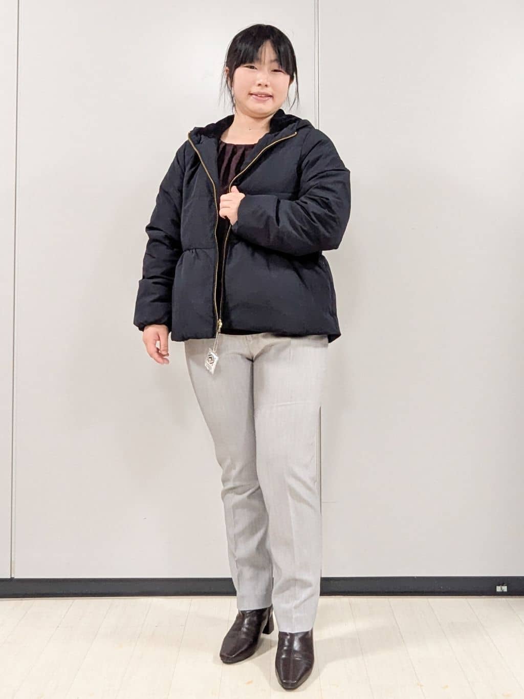 Nonさんの「index｜KAWADAダウンペプラムショートコート【撥水／洗濯機OK／静電気防止裏地】」を使ったコーディネート