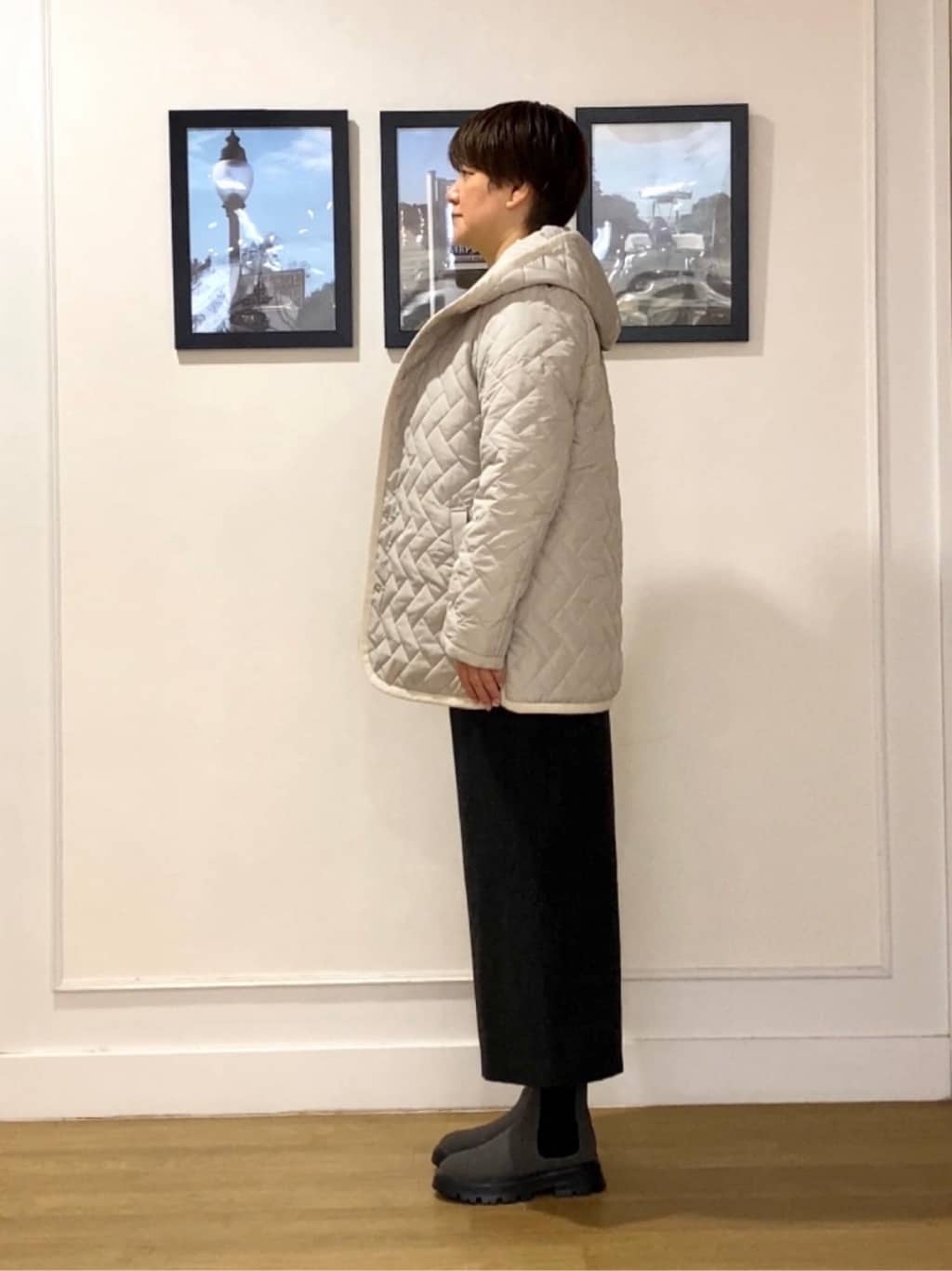 Hiroさんの「Dessin｜キルトフードジャケット」を使ったコーディネート