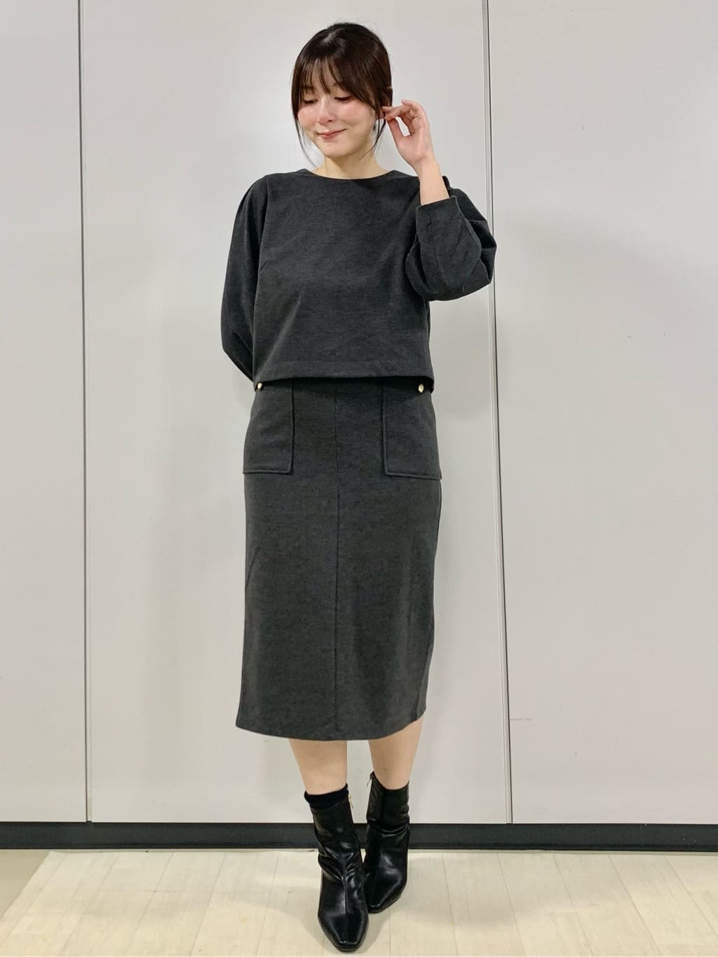 kasumiさんの「index｜コンパクトパフトップス【洗濯機OK／抗ピル／ストレッチ】」を使ったコーディネート