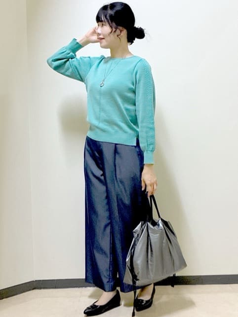  beni_gingerさんの「Reflect｜【選べる8色／スカートにもパンツにも◎】ウール混ボートネックニット」を使ったコーディネート