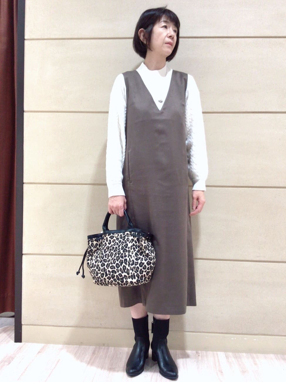 Ariさんの「Reflect｜【SS-4Lサイズ／衿が顔に当たらない◎】スタンドネックミドルコート」を使ったコーディネート