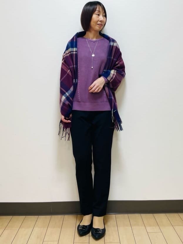 Riiさんの「Reflect｜【高身長さんに嬉しい長め丈追加！／私のパンツ／すっきり見え◎】テーパードパンツ」を使ったコーディネート