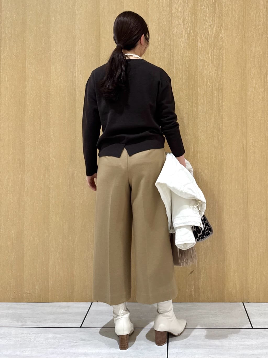 nanaさんの「UNTITLED｜【洗える】モックネックミラノリブニット」を使ったコーディネート
