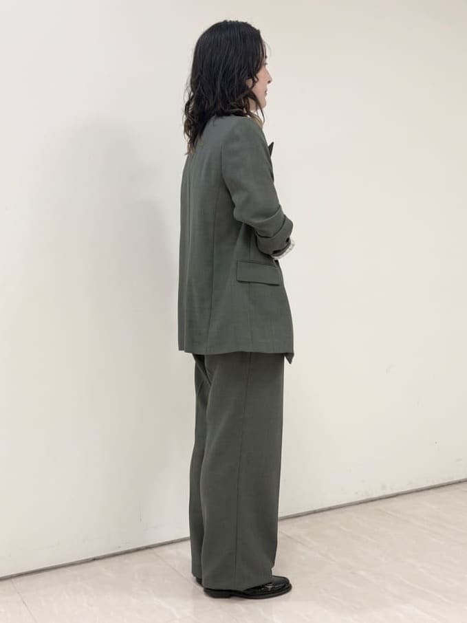 サオリさんの「UNTITLED｜【セットアップ可/洗える】ウールライク ワイドパンツ」を使ったコーディネート