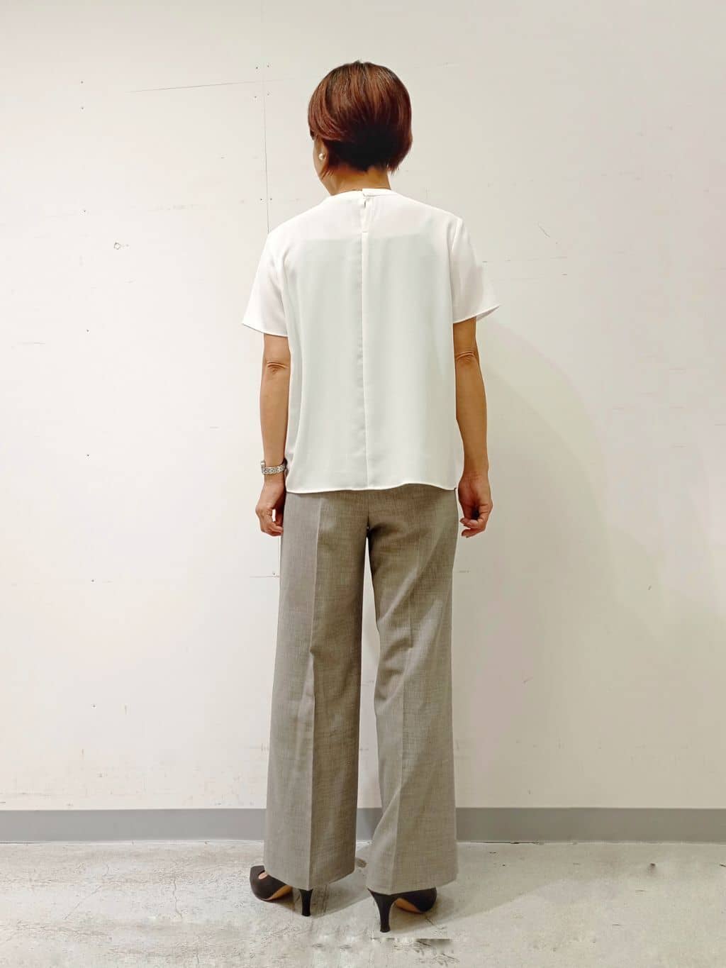 Kさんの「INDIVI｜【洗える／セットアップ可能】凹凸ストレッチ素材ダブルジャケット」を使ったコーディネート