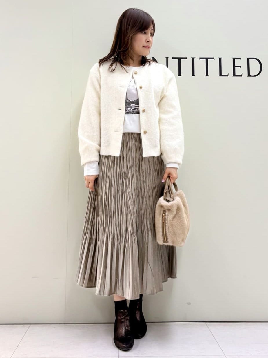 Sakaiさんの「UNTITLED｜【ジャケット風/メタルボタン】アルパカ混シャギーカーディガン」を使ったコーディネート