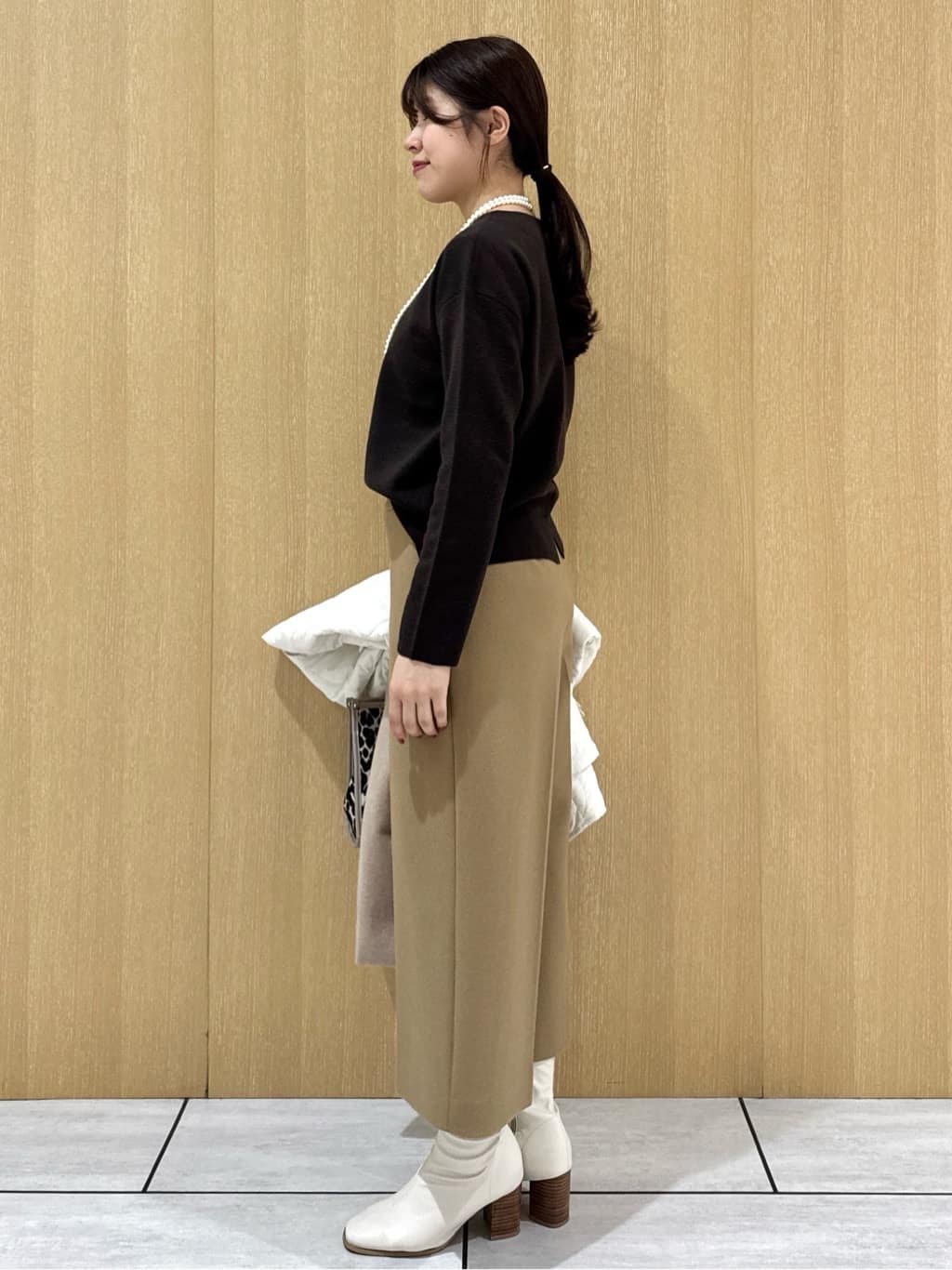 nanaさんの「UNTITLED｜【洗える】モックネックミラノリブニット」を使ったコーディネート
