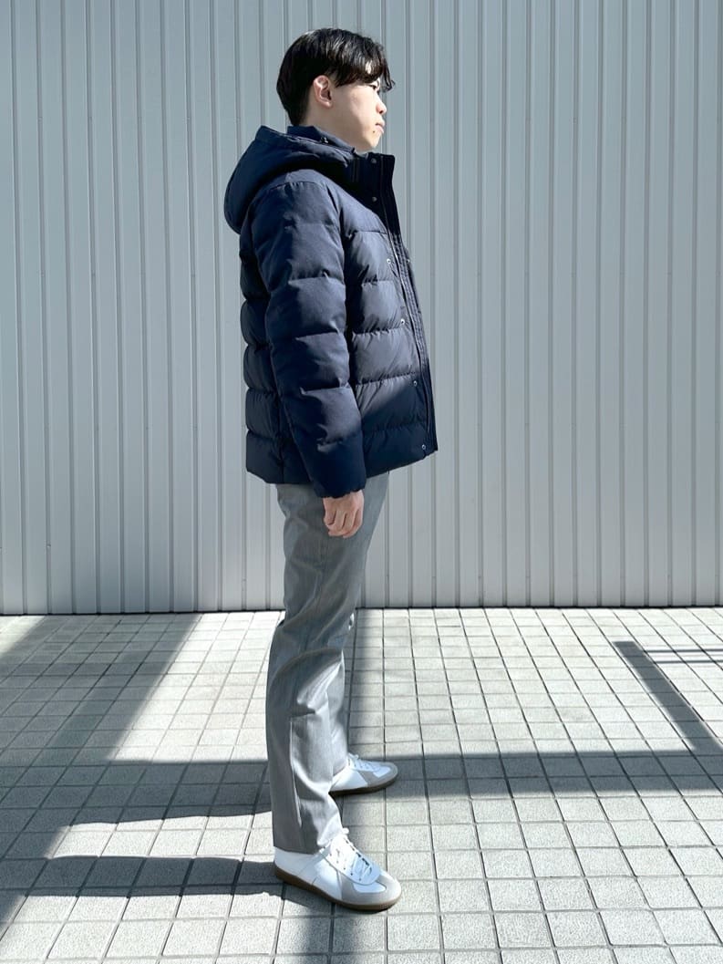 イッシーさんの「TAKEO KIKUCHI｜カラーコンビ ダウンブルゾン」を使ったコーディネート
