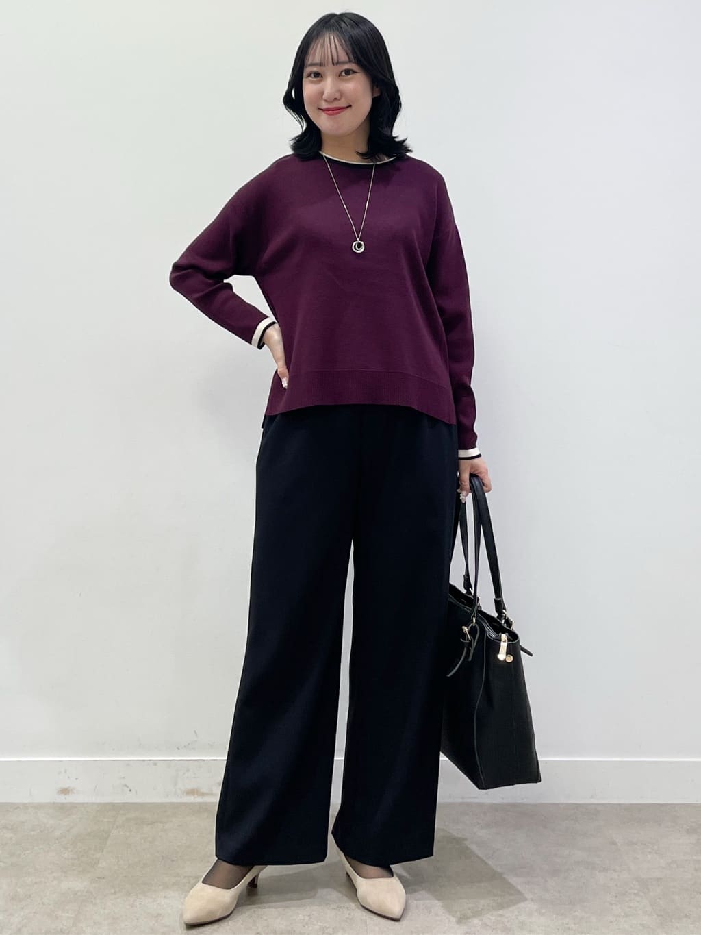 yukariさんの「Reflect｜【ウエスト総ゴム／セットアップ可】フルレングスストレートパンツ」を使ったコーディネート