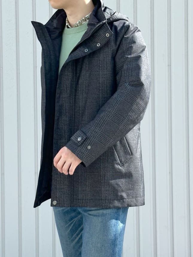 イッシーさんの「TAKEO KIKUCHI｜【3WAY】グレンチェック ダウンライナー ブルゾン」を使ったコーディネート