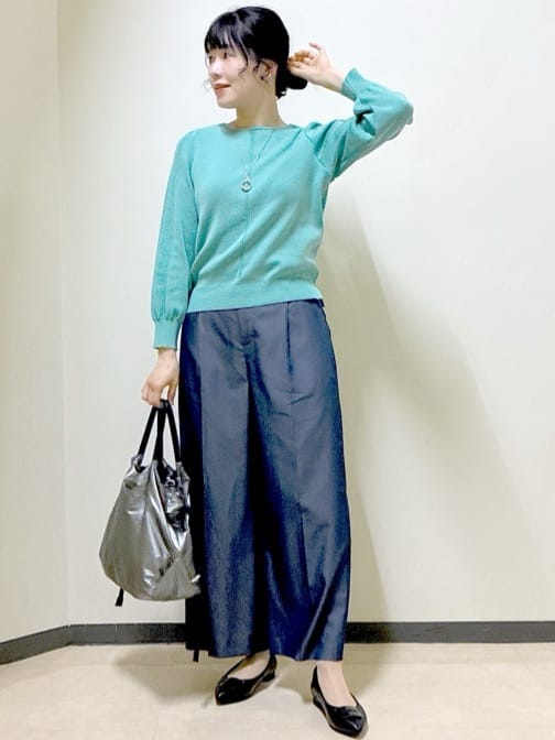 beni_gingerさんの「Reflect｜【選べる8色／スカートにもパンツにも◎】ウール混ボートネックニット」を使ったコーディネート