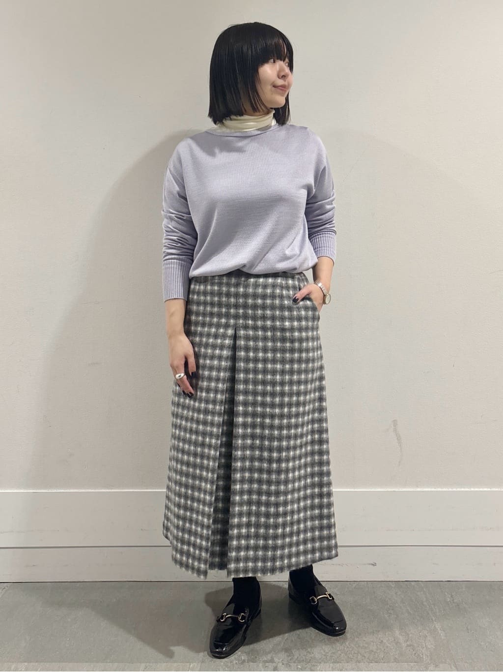 モエカさんの「UNTITLED｜【吸湿発熱/洗える】ハイネックインナー」を使ったコーディネート