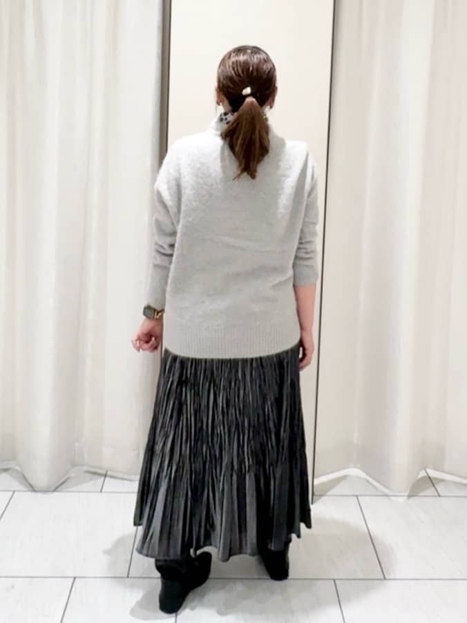 ʏᴜᴋɪᴋᴏさんの「UNTITLED｜【大人な品格/ふわふわニット】フォックスカシミヤ コクーンニット」を使ったコーディネート