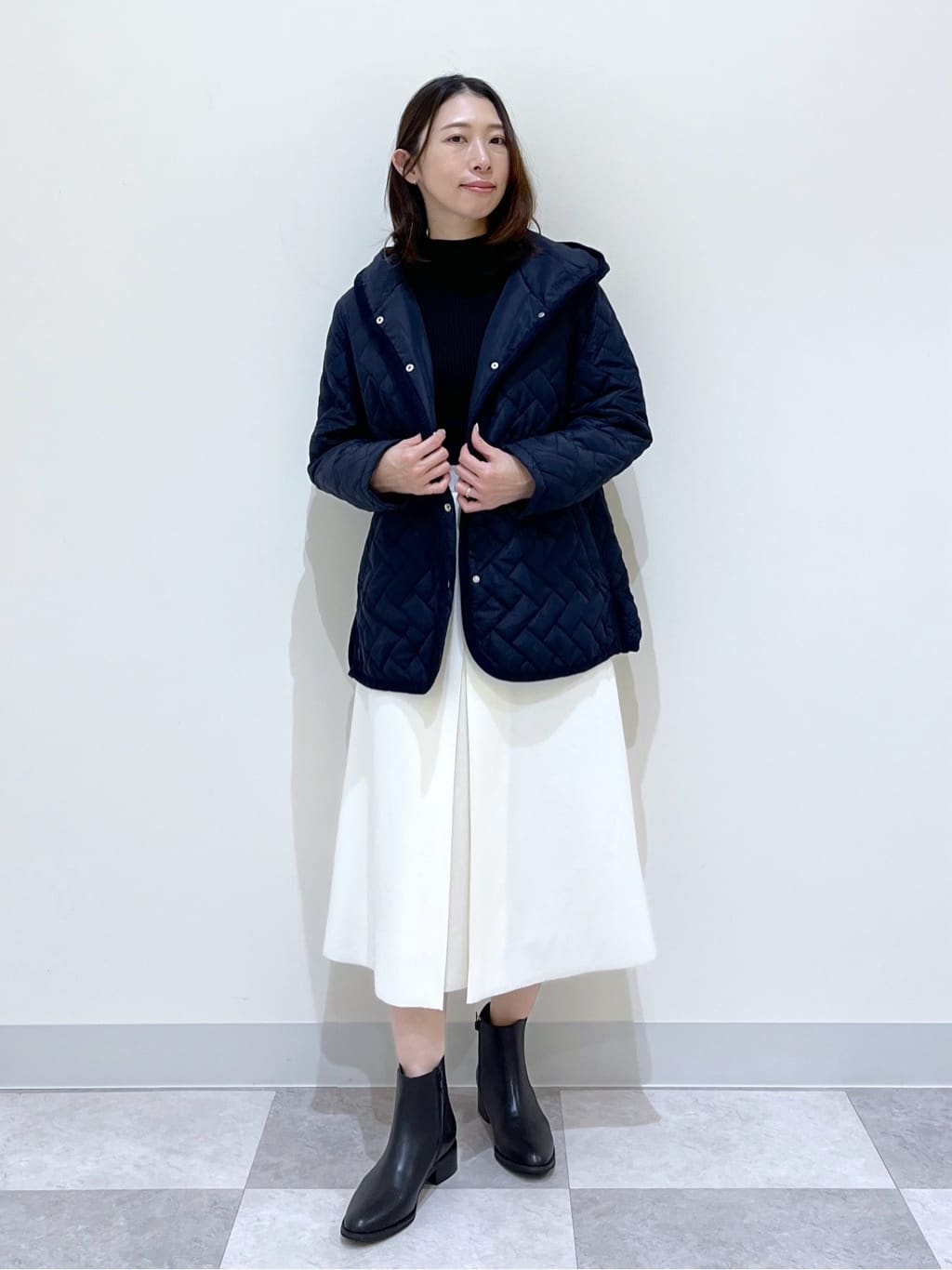 canaさんの「Dessin｜キルトフードジャケット」を使ったコーディネート