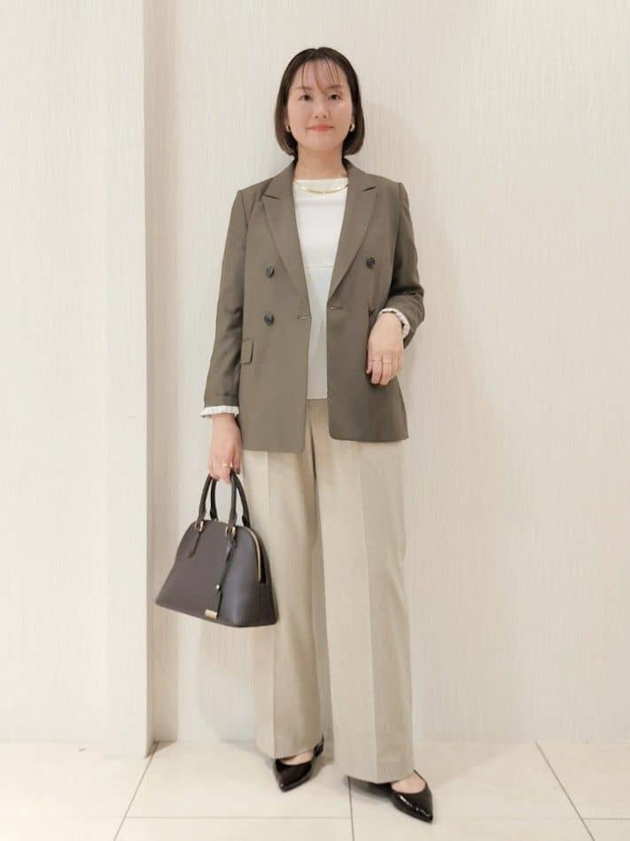 naokoさんの「UNTITLED｜【セットアップ可】ウールライク ダブルブレストジャケット」を使ったコーディネート