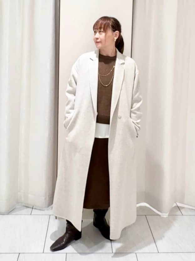 ʏᴜᴋɪᴋᴏさんの「UNTITLED｜【ロング丈/軽やか】テーラード　リバーコート」を使ったコーディネート