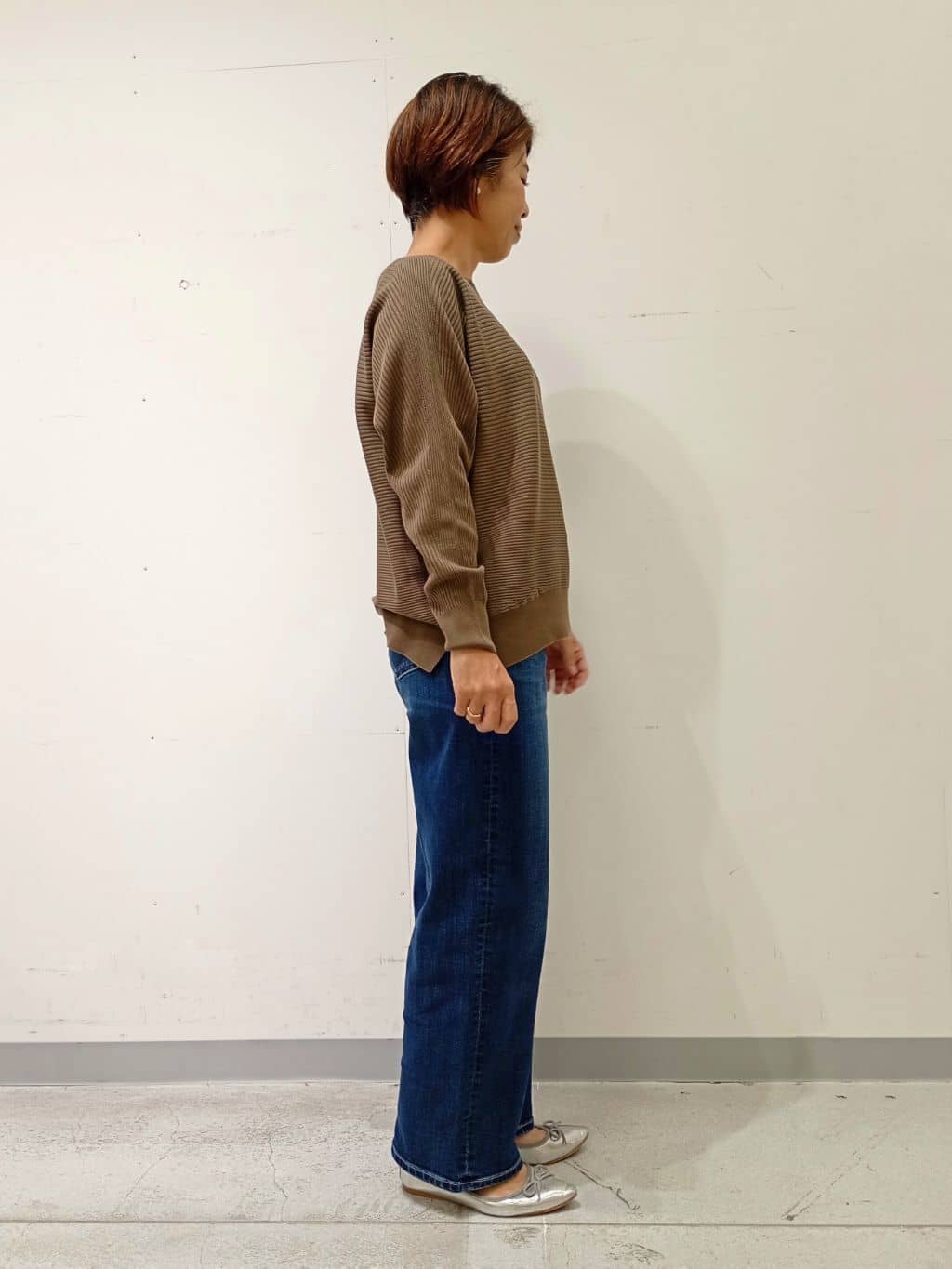 Kさんの「INDIVI｜【洗える／体型カバー】美シルエットニット」を使ったコーディネート