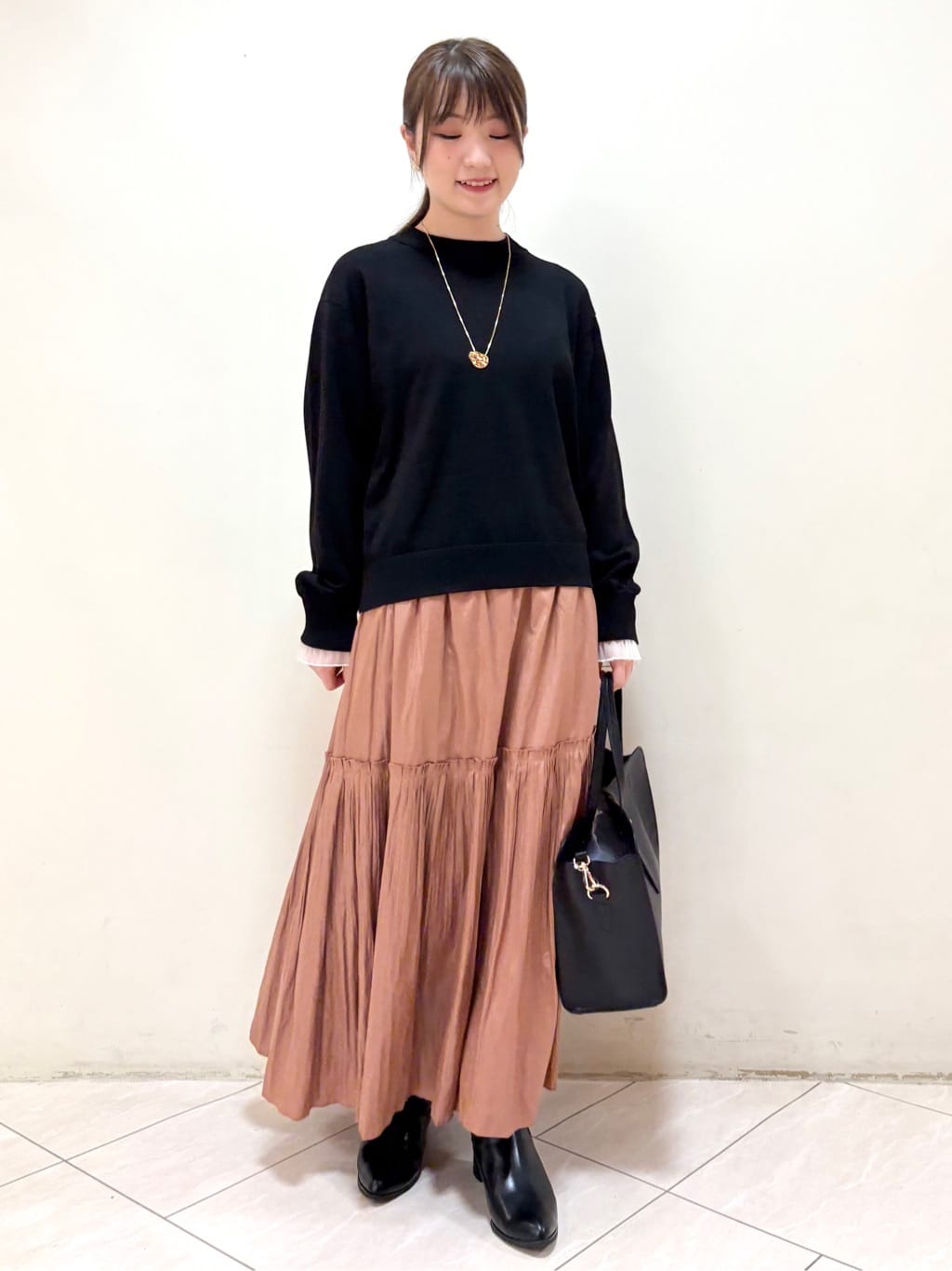 mikiさんの「Reflect｜【腰周りすっきり◎】プリーツギャザースカート」を使ったコーディネート