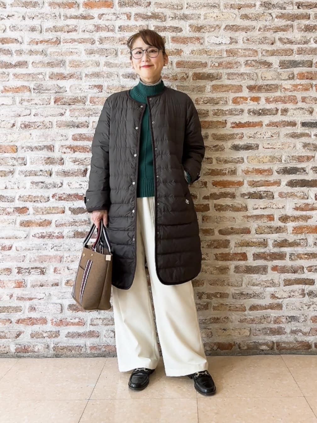 Yasucoさんの「Dessin｜【撥水・2WAY】ミュラーダウンコートロング丈」を使ったコーディネート