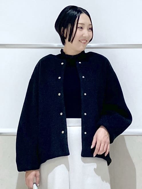 eriko さんの「Dessin｜【洗える】オーガンジーフリルニット」を使ったコーディネート
