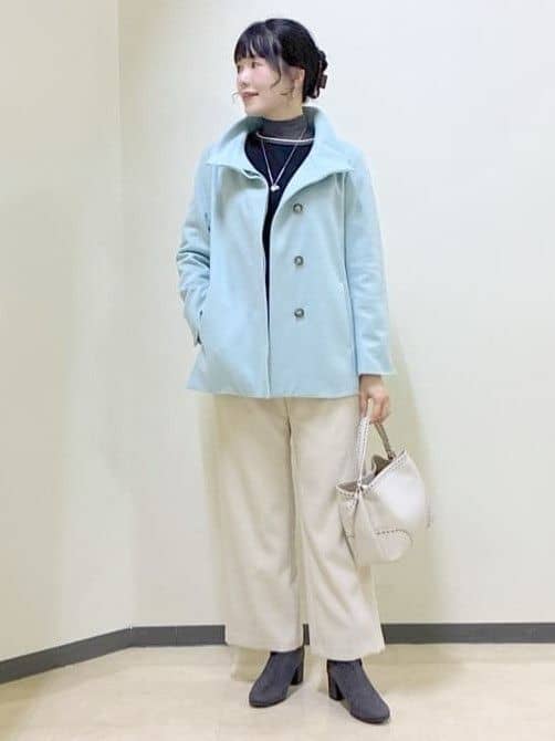  beni_gingerさんの「Reflect｜【SS-4Lサイズ／衿が顔に当たらない◎】スタンドネックミドルコート」を使ったコーディネート