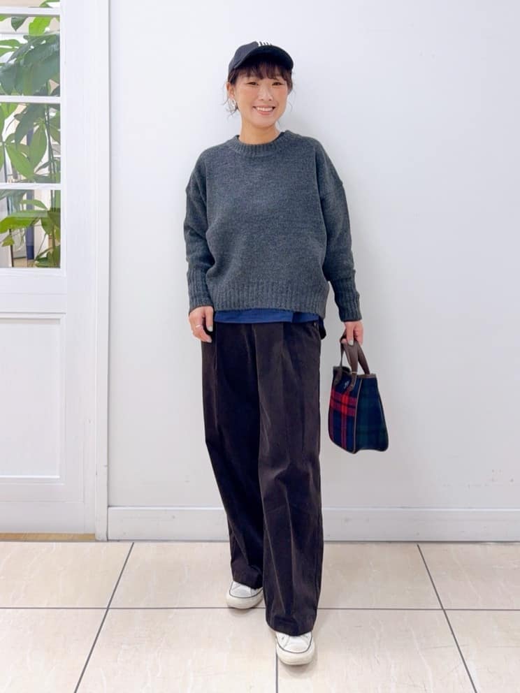 Osawaさんの「Dessin｜【洗える】クルーネックワイドニット」を使ったコーディネート