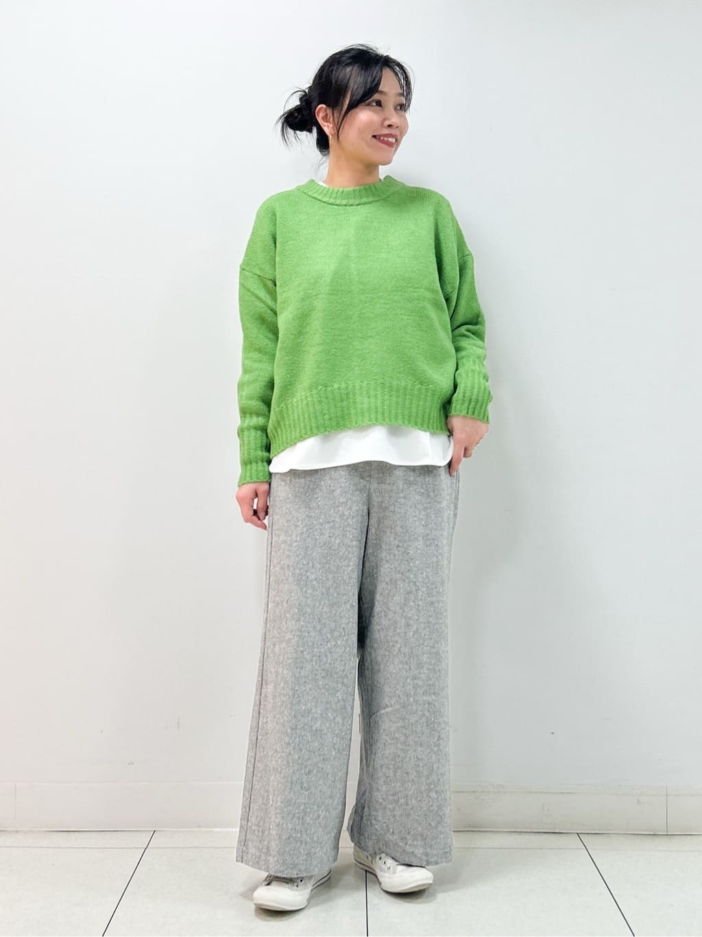 Kaiさんの「Dessin｜【洗える】クルーネックワイドニット」を使ったコーディネート