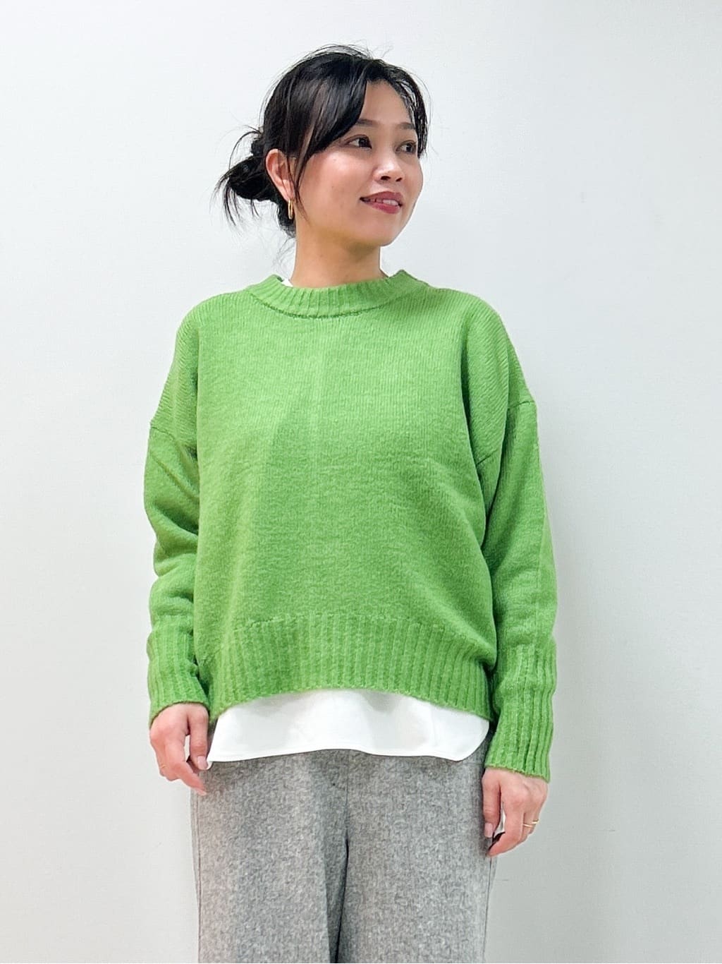 Kaiさんの「Dessin｜【洗える】クルーネックワイドニット」を使ったコーディネート