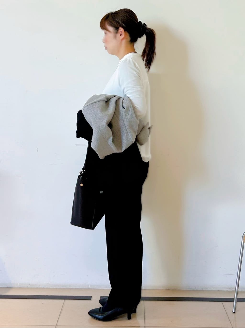 ひーさんの「Reflect｜【SS-4Lサイズ／衿が顔に当たらない◎】スタンドネックミドルコート」を使ったコーディネート