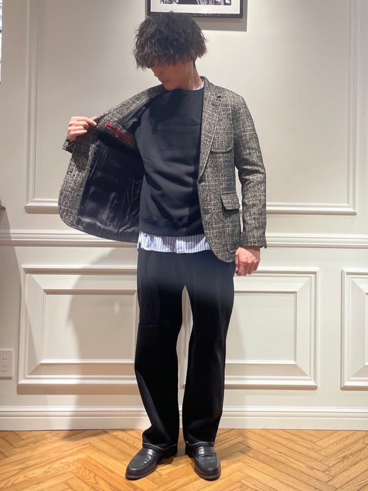 橋本さんの「DRESSTERIOR｜【干場義雅&times;DRESSTERIOR】バックフリース プルオーバー」を使ったコーディネート