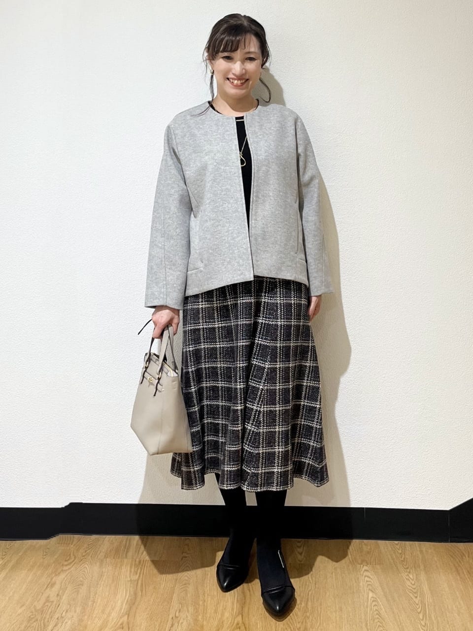 ayaさんの「Reflect｜【ゆったりシルエット】ジャージメルトンコクーンジャケット」を使ったコーディネート
