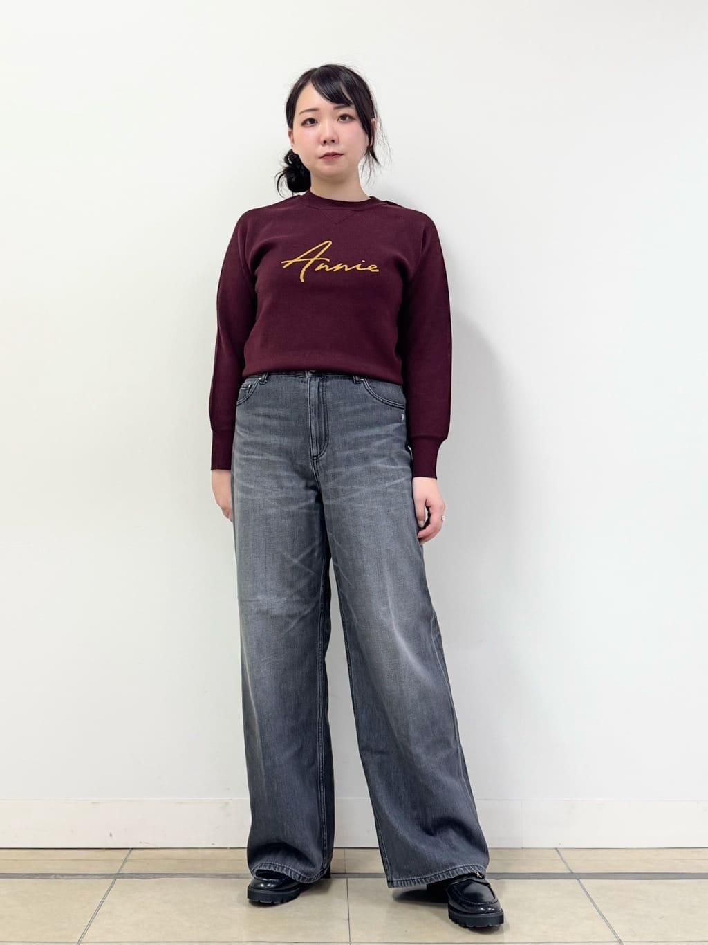 なかもとあきさんの「DRESSTERIOR｜◆アニージャカードニット」を使ったコーディネート