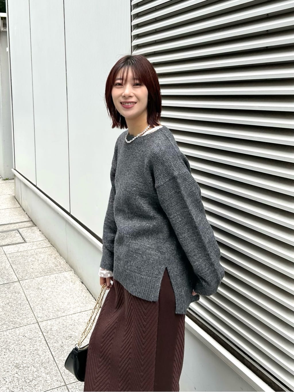 RINAさんの「OPAQUE.CLIP｜【es】《Mapel／マペル》シャギーミドルコート」を使ったコーディネート