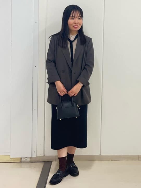 Rihoさんの「Reflect｜【配色ボウタイ付き】八分袖ジョーゼットブラウス」を使ったコーディネート