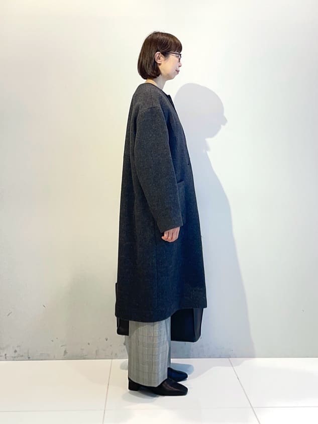 murayamaさんの「INDIVI｜【軽量／ウール混】ライトフォルム ロングコート」を使ったコーディネート