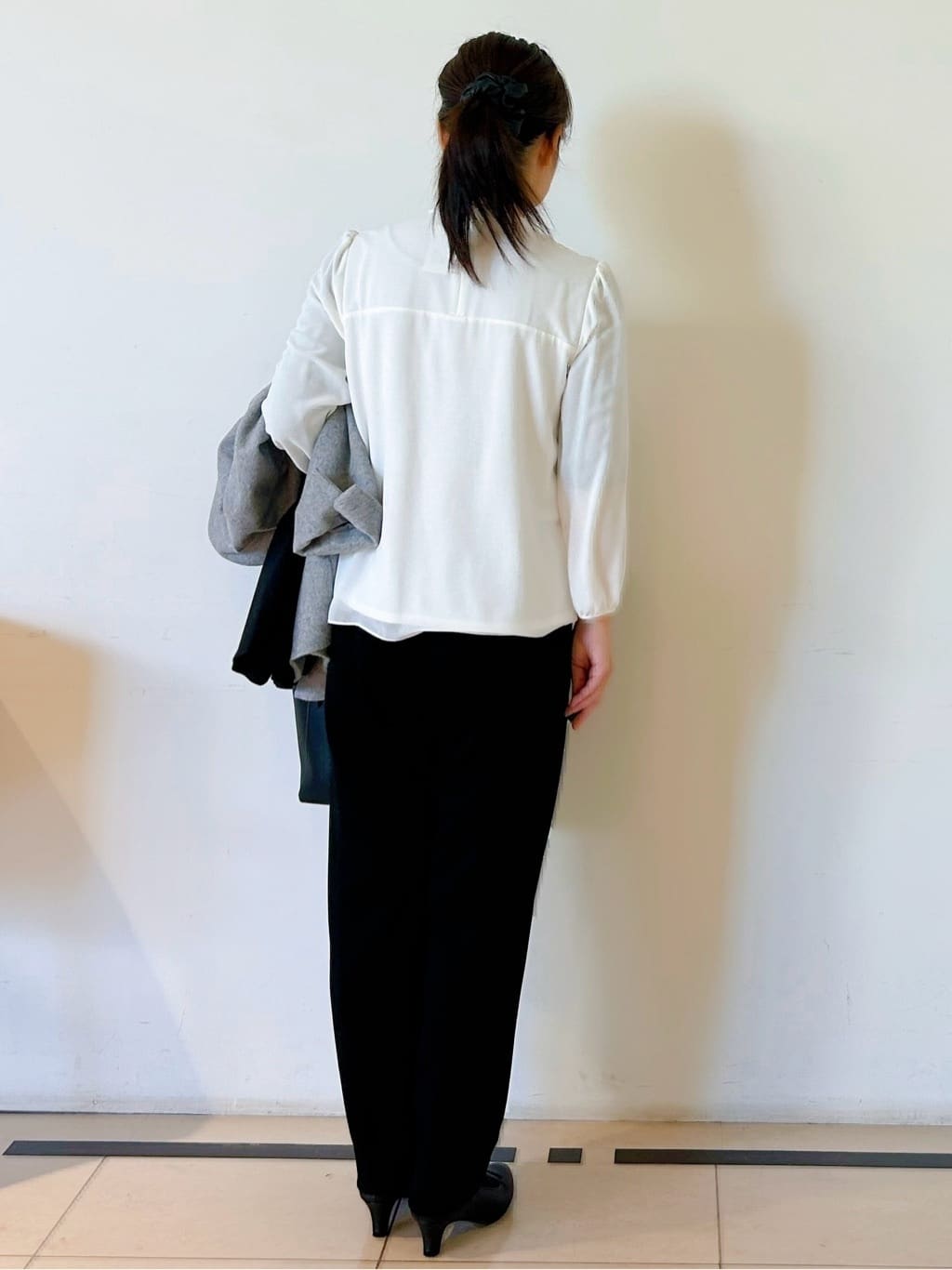 ひーさんの「Reflect｜【SS-4Lサイズ／衿が顔に当たらない◎】スタンドネックミドルコート」を使ったコーディネート