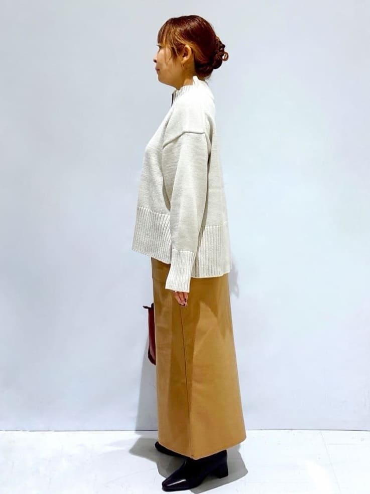 ゆきちさんの「OPAQUE.CLIP｜ウールライクタイトスカート【洗濯機洗い可】《8col》」を使ったコーディネート