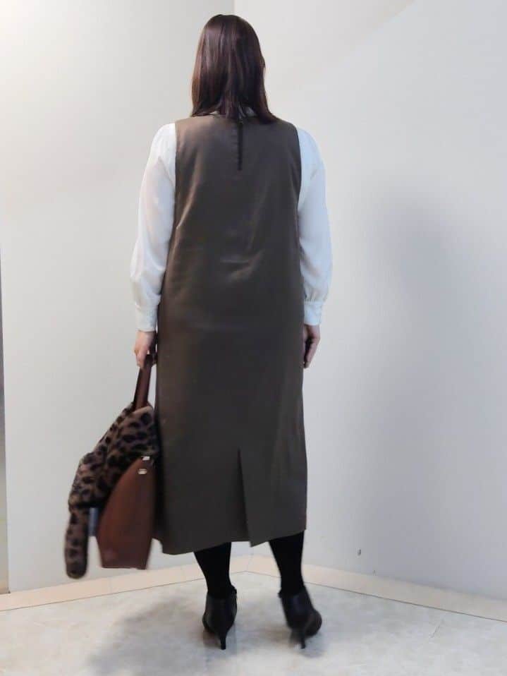 エリさんの「Reflect｜【きちんと見え／通勤／セレモニーにおすすめ◎】ドット柄ボウタイブラウス」を使ったコーディネート