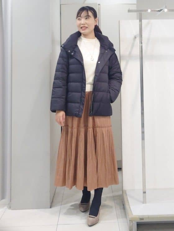 AZUSAさんの「Reflect｜【SS-4Lサイズ】フーデッドミドルダウンコート」を使ったコーディネート