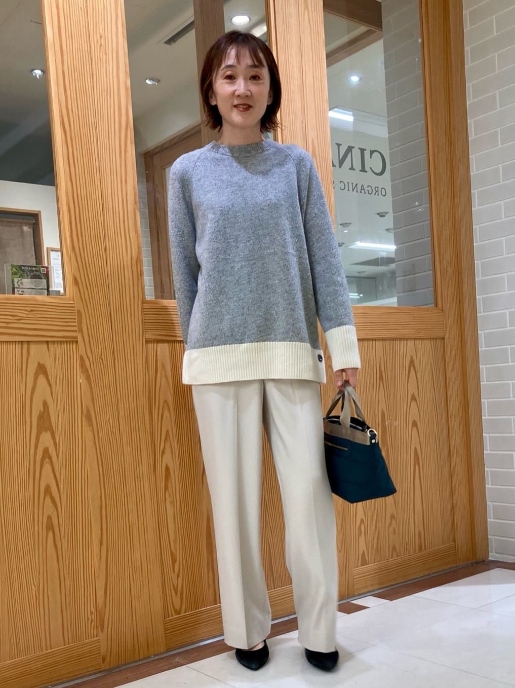 ゆうさんの「UNTITLED｜【重ね着もおすすめ/洗える】ウールカシミヤ クルーネックニット」を使ったコーディネート