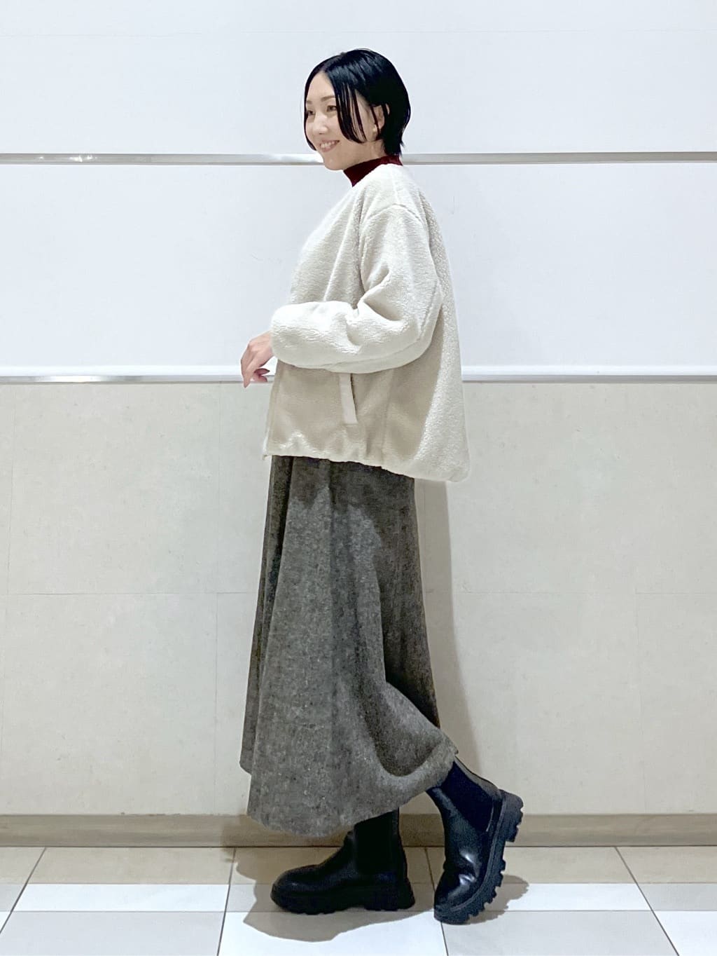 eriko さんの「Dessin｜【2WAY】リバーシブルタフタボアアウター」を使ったコーディネート