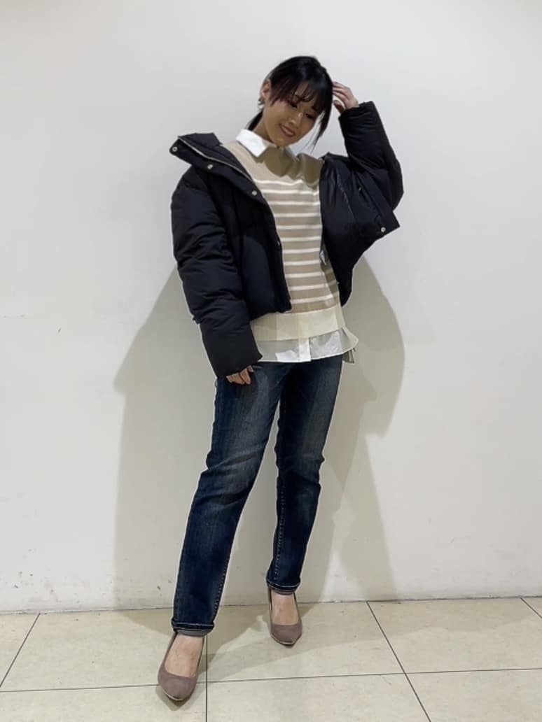 watanabeさんの「UNTITLED｜【トレンド/撥水機能/防寒】ショートダウンコート」を使ったコーディネート