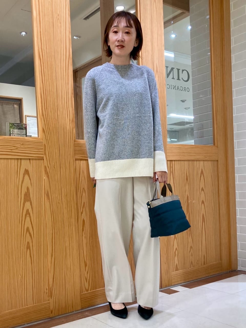 ゆうさんの「UNTITLED｜【重ね着もおすすめ/洗える】ウールカシミヤ クルーネックニット」を使ったコーディネート