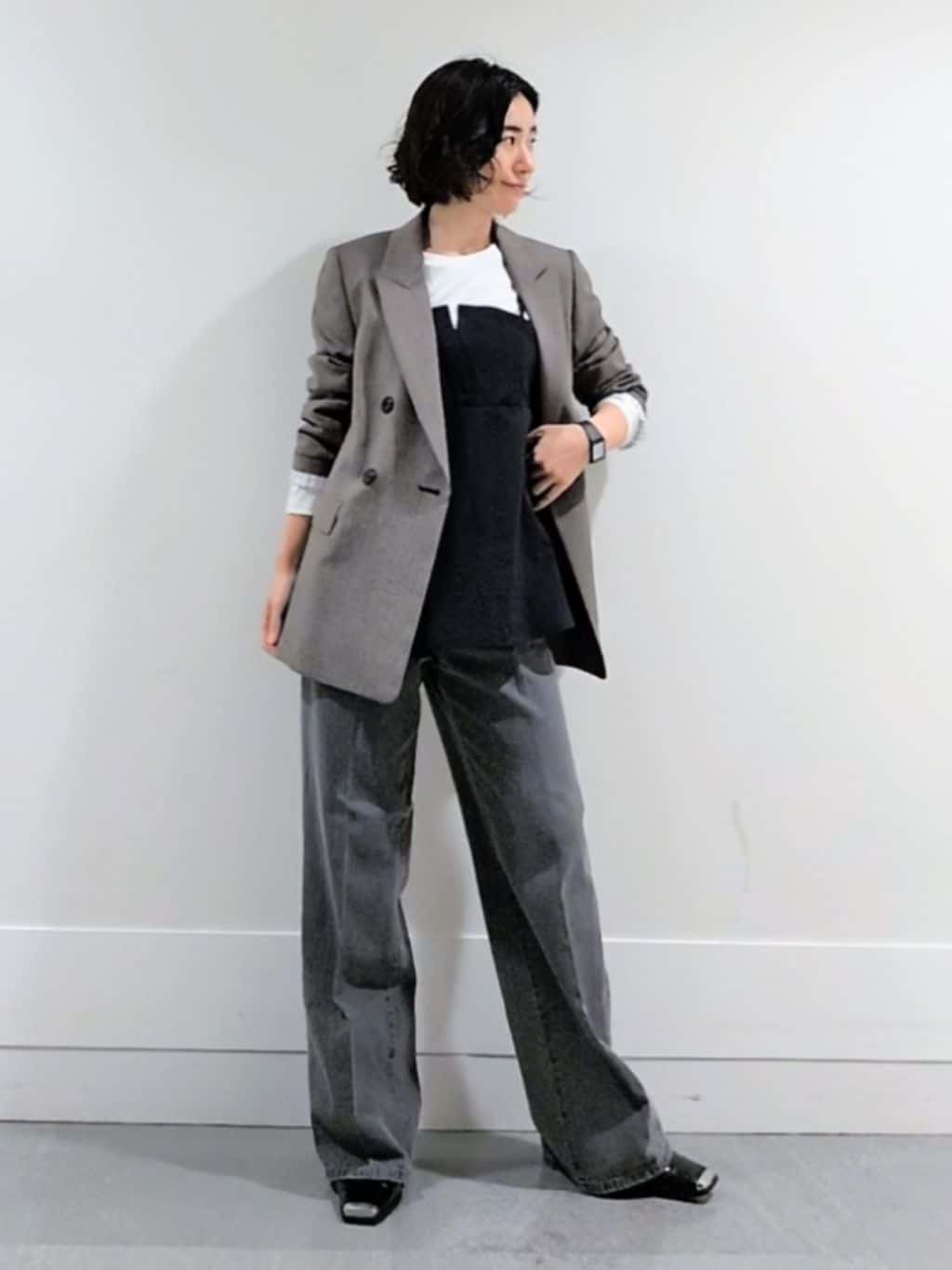 ミズタさんの「UNTITLED｜【洗える/ゆったりシルエット】ビスチェドッキング　プルオーバー」を使ったコーディネート